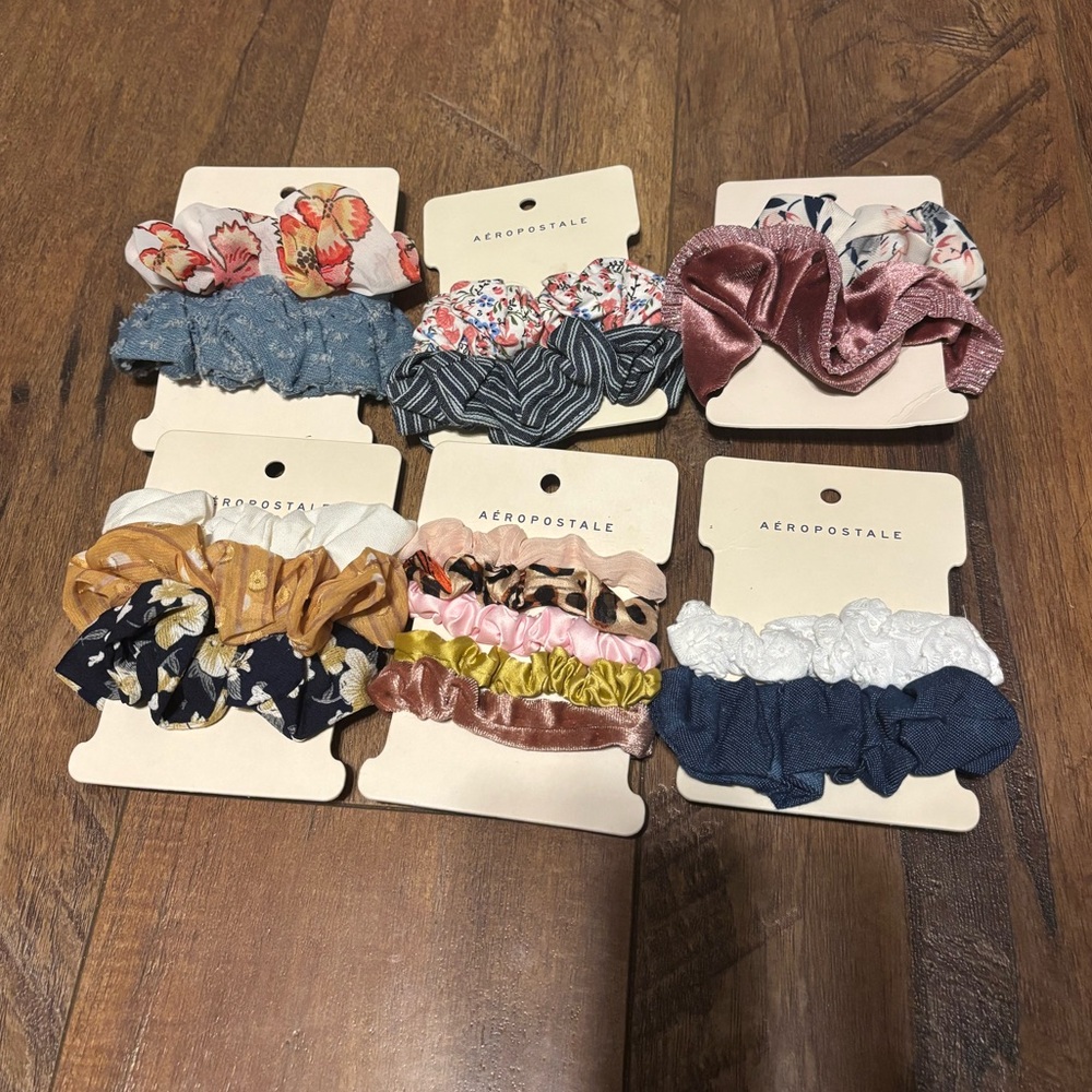 NWT AEROPOSTALE Lot of 6 Scrunchie Bundles